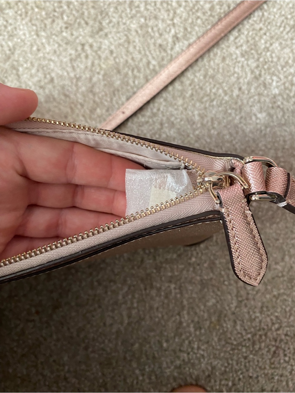 NWOT Kate Spade New York Shimmy Glitter Crossbody Bag Rose Gold/Pink Purse - Picture 13 of 13